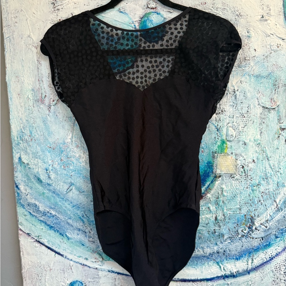 American Apparel Black Mesh Bodysuit